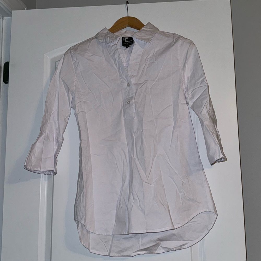 Anna Lane White Button Up